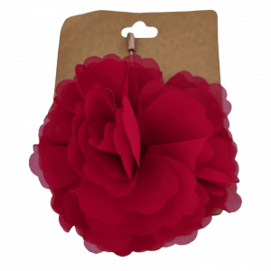 Alfiler de Solapa de Flor Burdeos