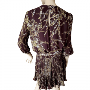 Vestido Manga Francesa Plisado