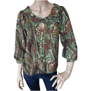 Blusa con Estampado de Paisley