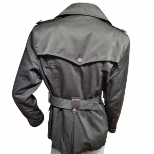 Chaqueta con cinturón Negra Dandara
