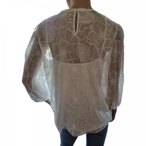 Blusa blanca manga larga