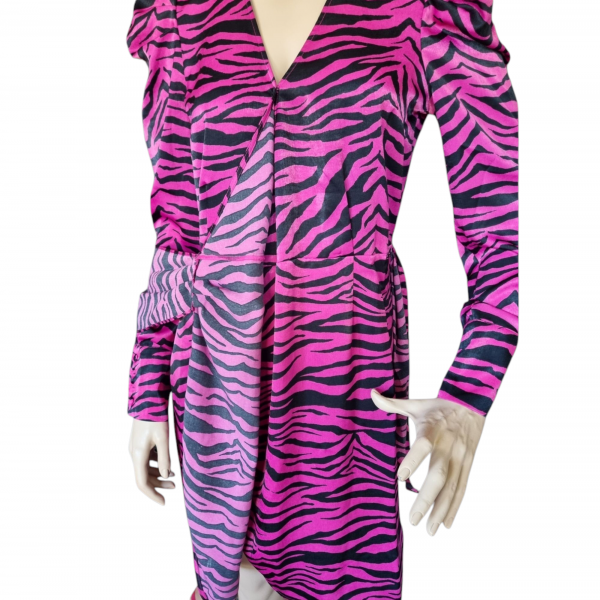 Vestido Fucsia Animal Print - Imagen 3