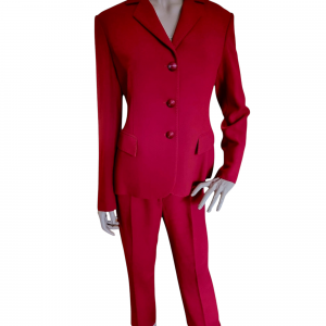 Traje Pantalón Rojo Mujer Mercedes Fuentes