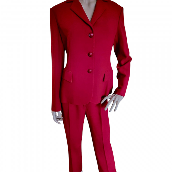 Traje Pantalón Rojo Mujer Mercedes Fuentes
