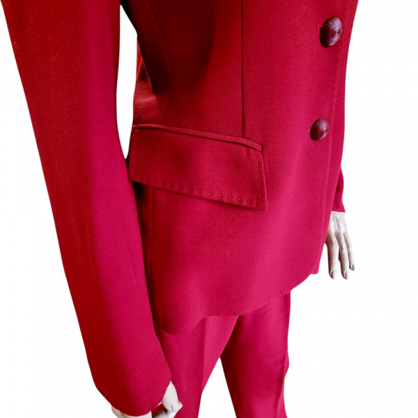 Traje Pantalón Rojo Mujer Mercedes Fuentes - Imagen 3