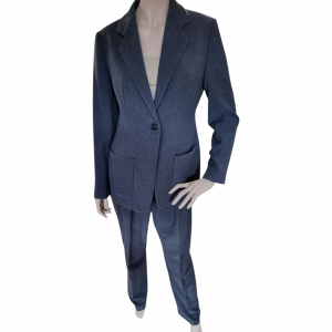 Traje Pantalón Gris Espiga Mercedes Fuentes