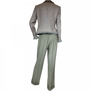 Traje Pantalón con Ribete en pelo