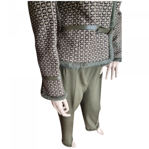 Traje Pantalón con Ribete en pelo - Imagen 3