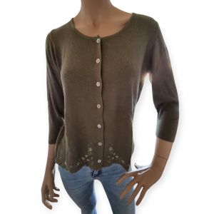 Chaqueta de Punto Verde Montoto