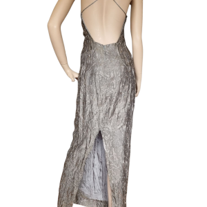 Vestido Fiesta Gris Plata Moskada