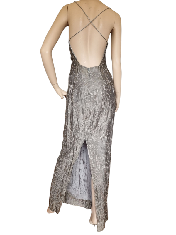 Vestido Fiesta Gris Plata Moskada - Imagen 2