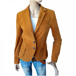 Blazer Camel Antelina de Mujer