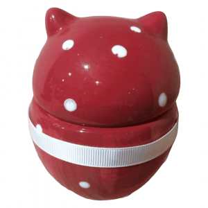 Figura de cerámica Roja con vela