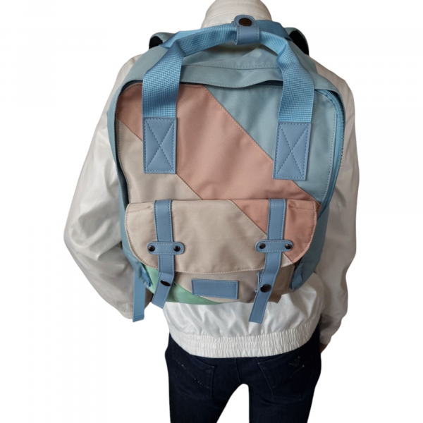 Mochila de Poliéster Unisex Azul Celeste